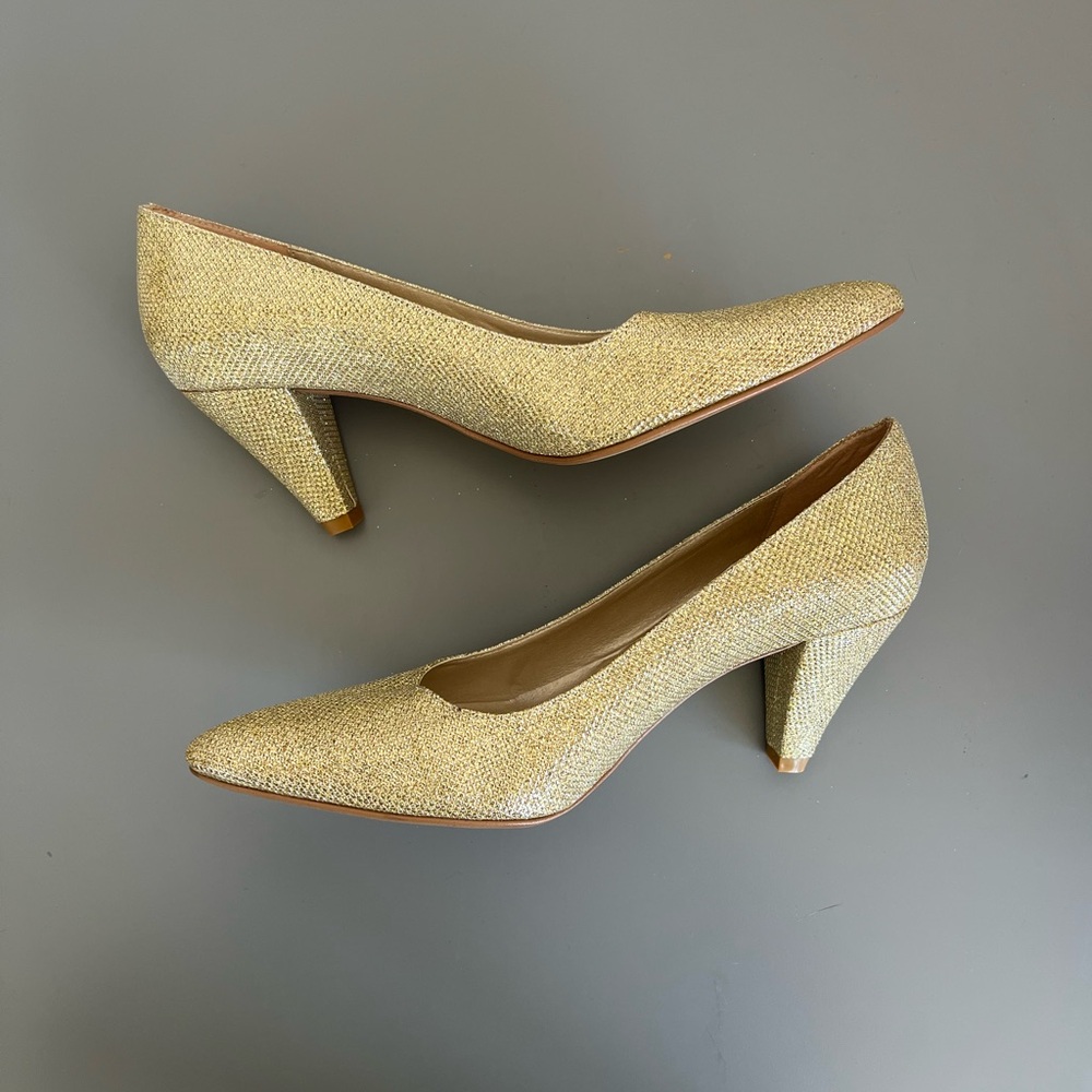 Dream Pairs Kucci Size 39Gold Pumps Dressy High Heels Shoes with Glittery Finish